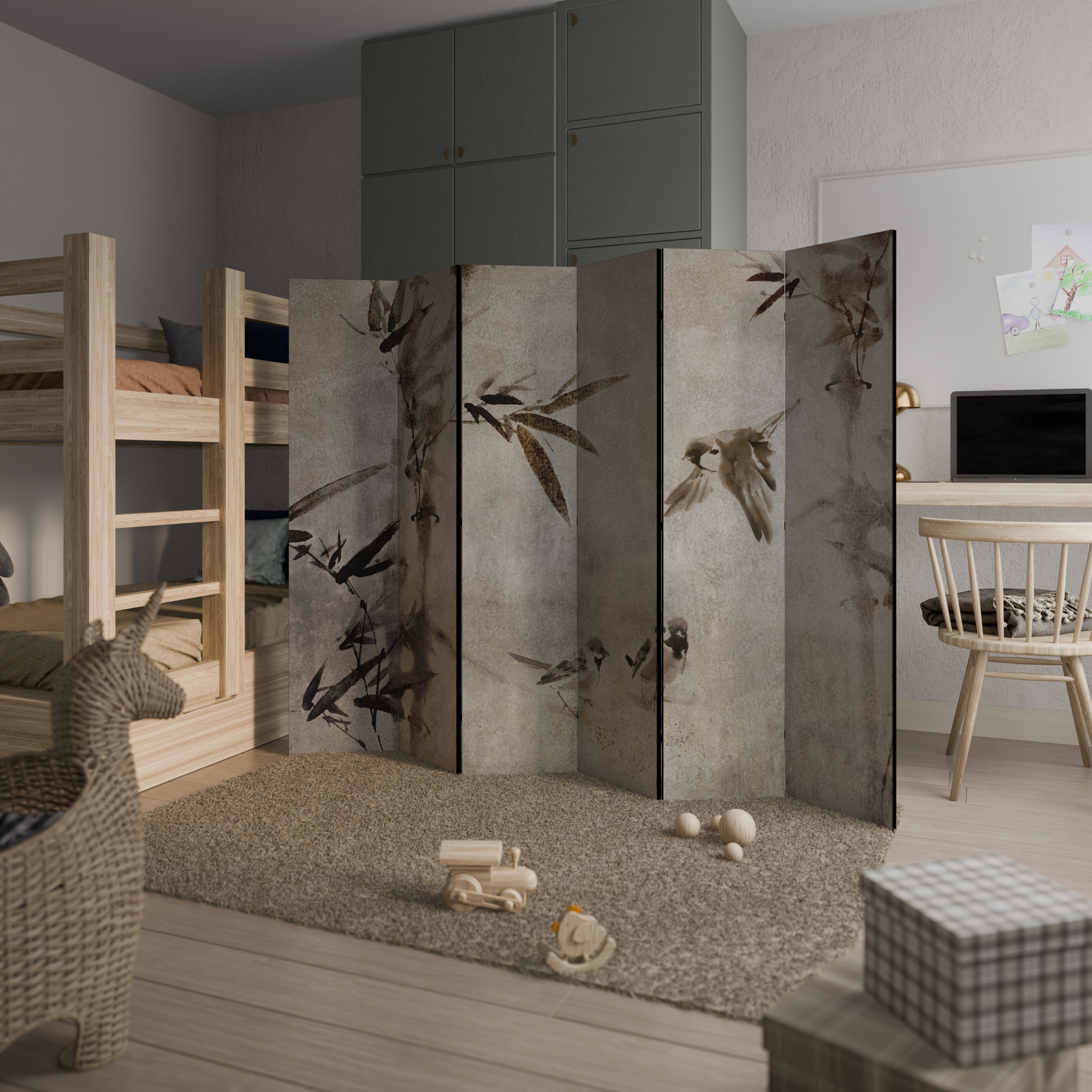 SPARROW BLISS Biombo Decorativo de 6 Painéis