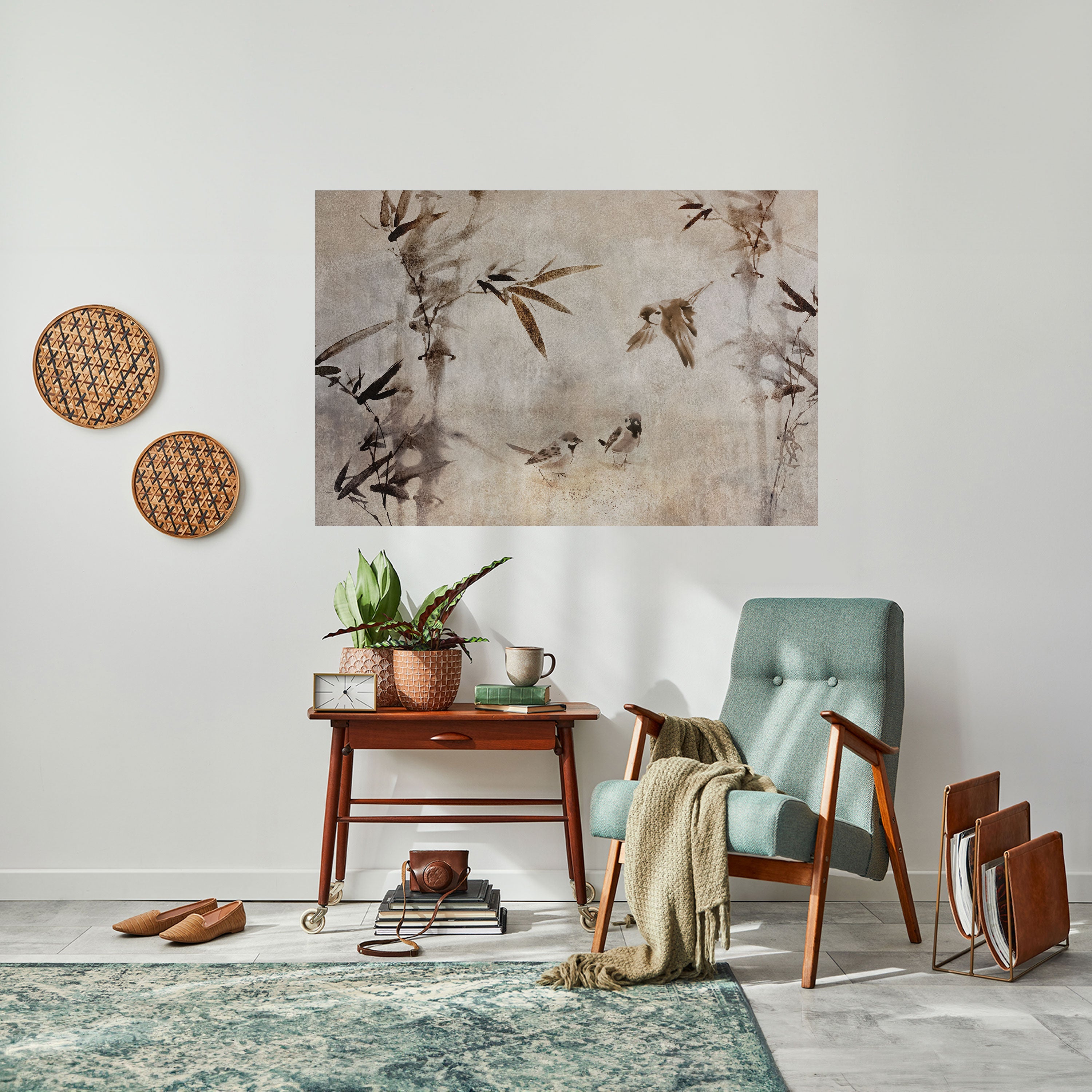 SPARROW BLISS Peel and Stick Horizontal Poster