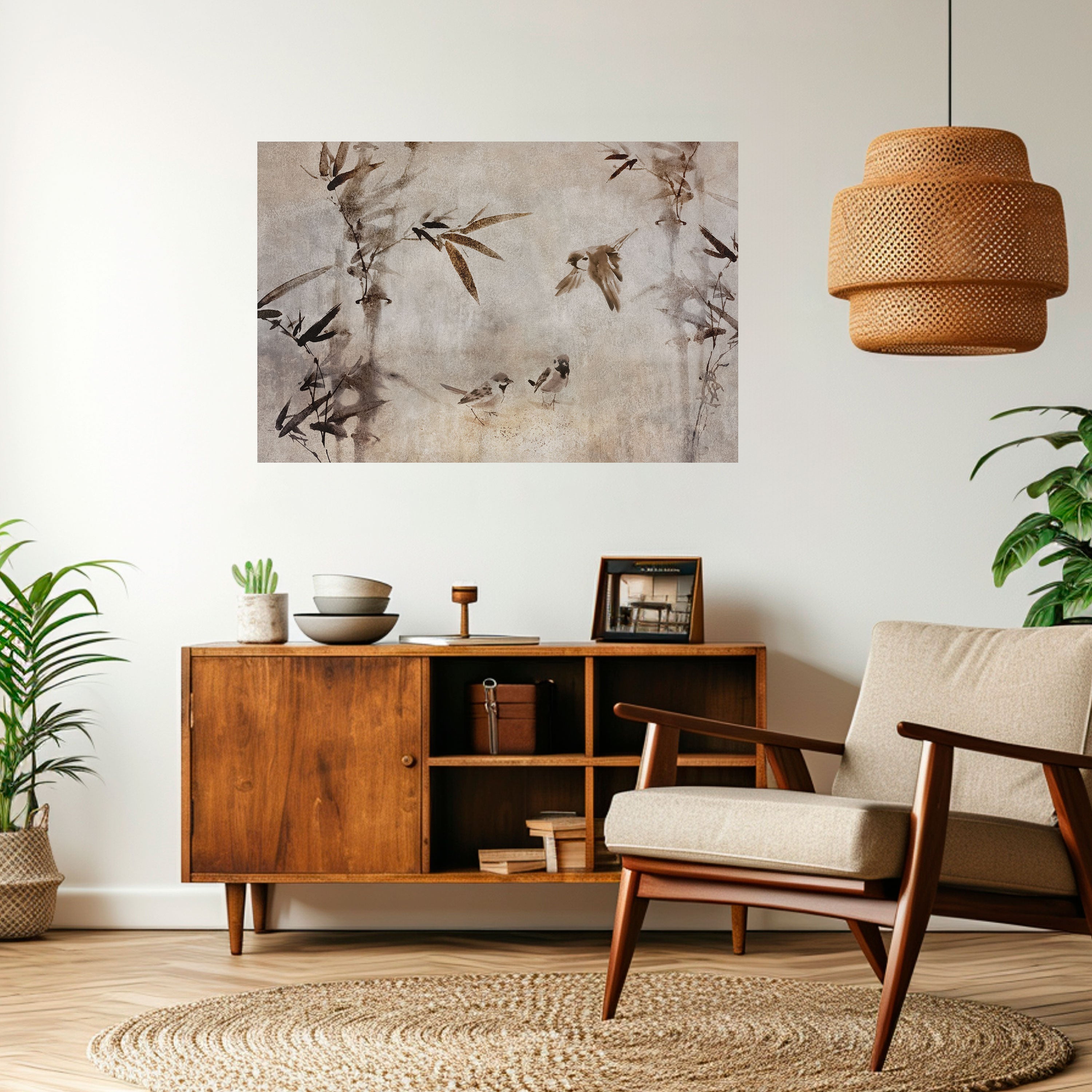 SPARROW BLISS Peel and Stick Horizontal Poster