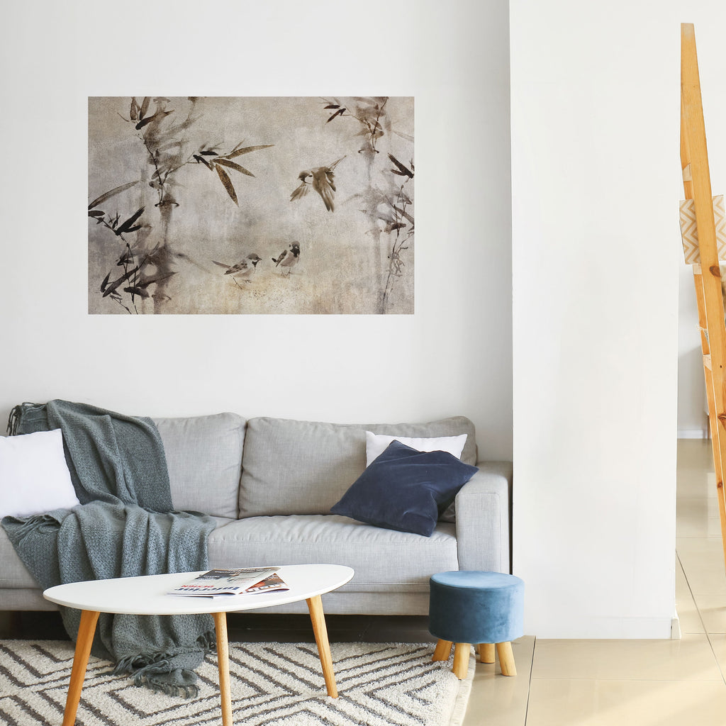 SPARROW BLISS Peel and Stick Horizontal Poster