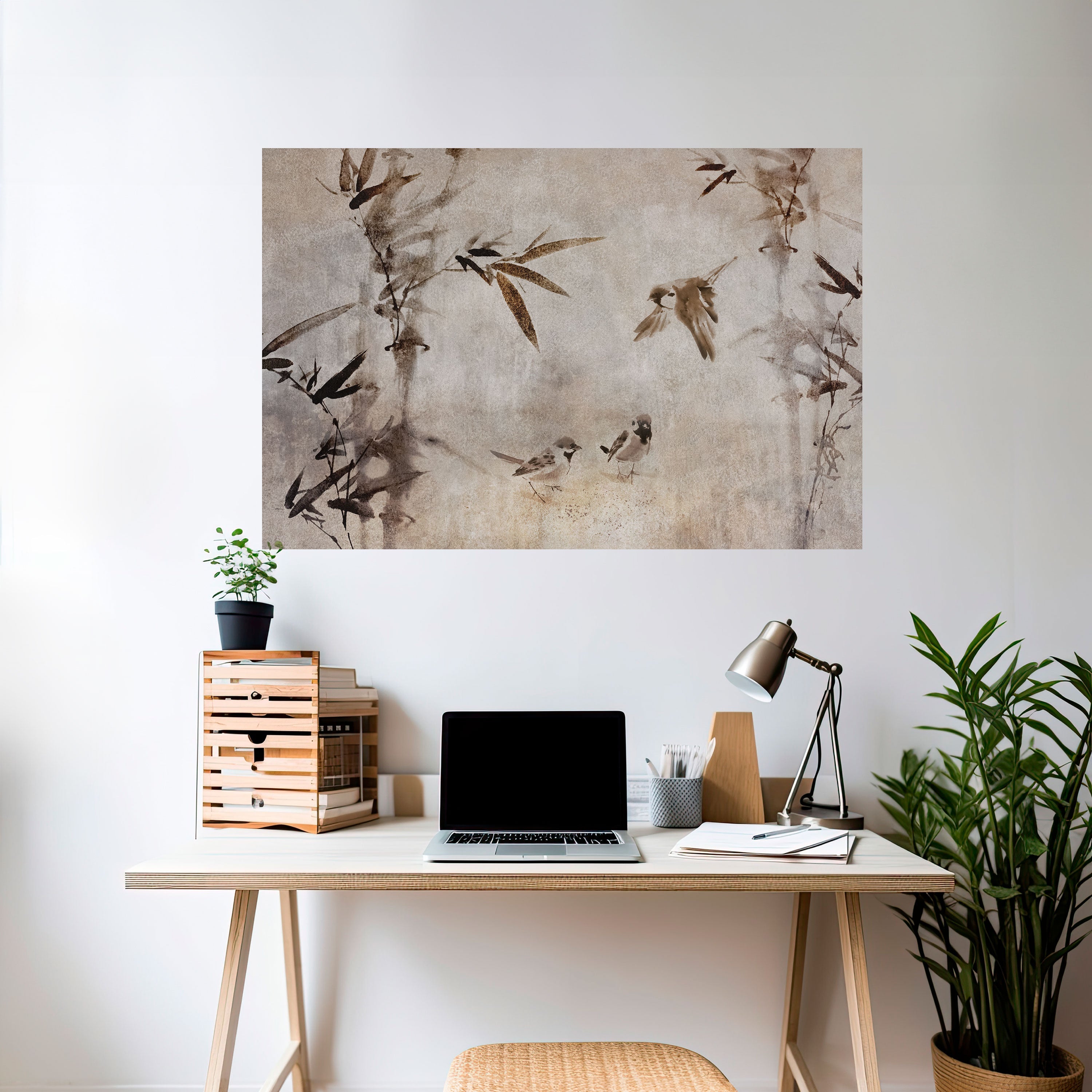 SPARROW BLISS Peel and Stick Horizontal Poster