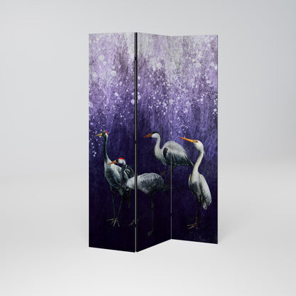 MYSTICAL CRANE GATHERING Biombo de 3 Painéis