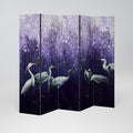 MYSTICAL CRANE GATHERING Biombo Decorativo de 5 Painéis