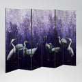 MYSTICAL CRANE GATHERING Biombo Decorativo de 6 Painéis