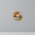 MYSTICAL DRAGON Prateleira Oval Decorativa em Acabamento Preto