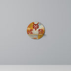 MYSTICAL DRAGON Prateleira Redonda Decorativa em Efeito Carvalho