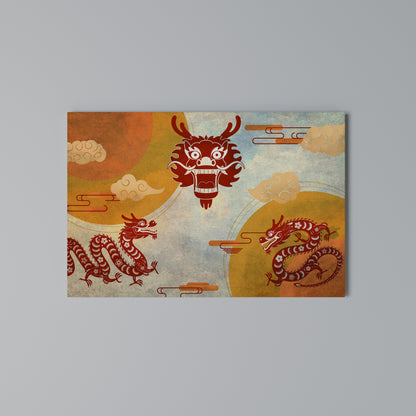 MYSTICAL DRAGON Horizontal Canvas Print