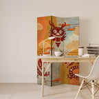 MYSTICAL DRAGON Biombo Decorativo de 3 Painéis