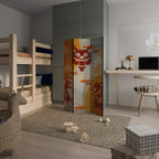 MYSTICAL DRAGON Biombo Decorativo de 3 Painéis