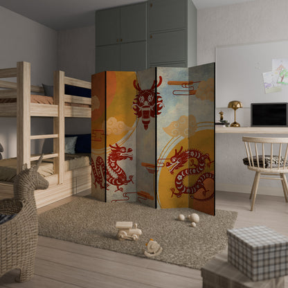 MYSTICAL DRAGON 5-Panel Room Divider