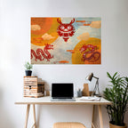 MYSTICAL DRAGON Poster Horizontal Autocolante