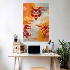MYSTICAL DRAGON Poster Vertical Autocolante