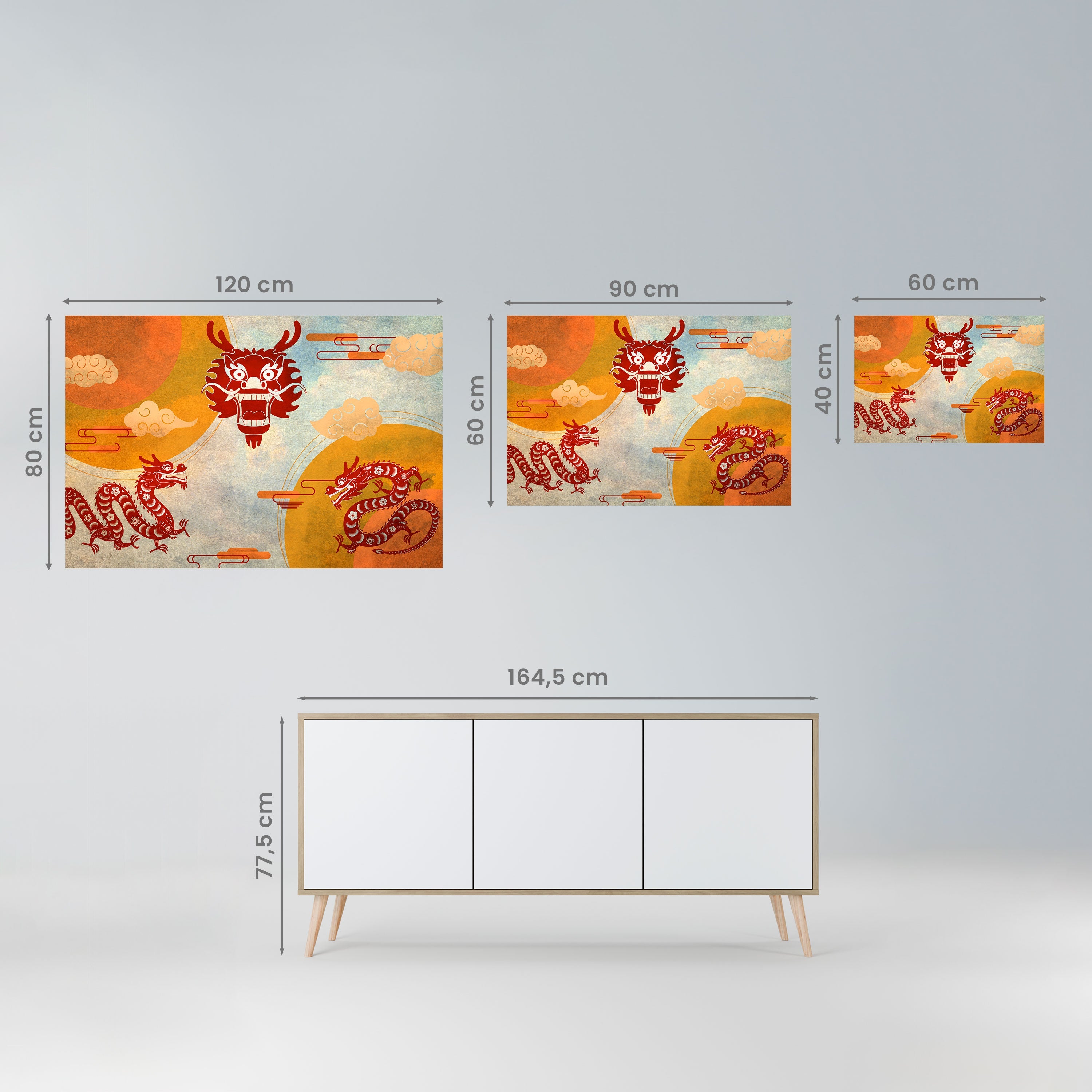 MYSTICAL DRAGON Peel and Stick Horizontal Poster