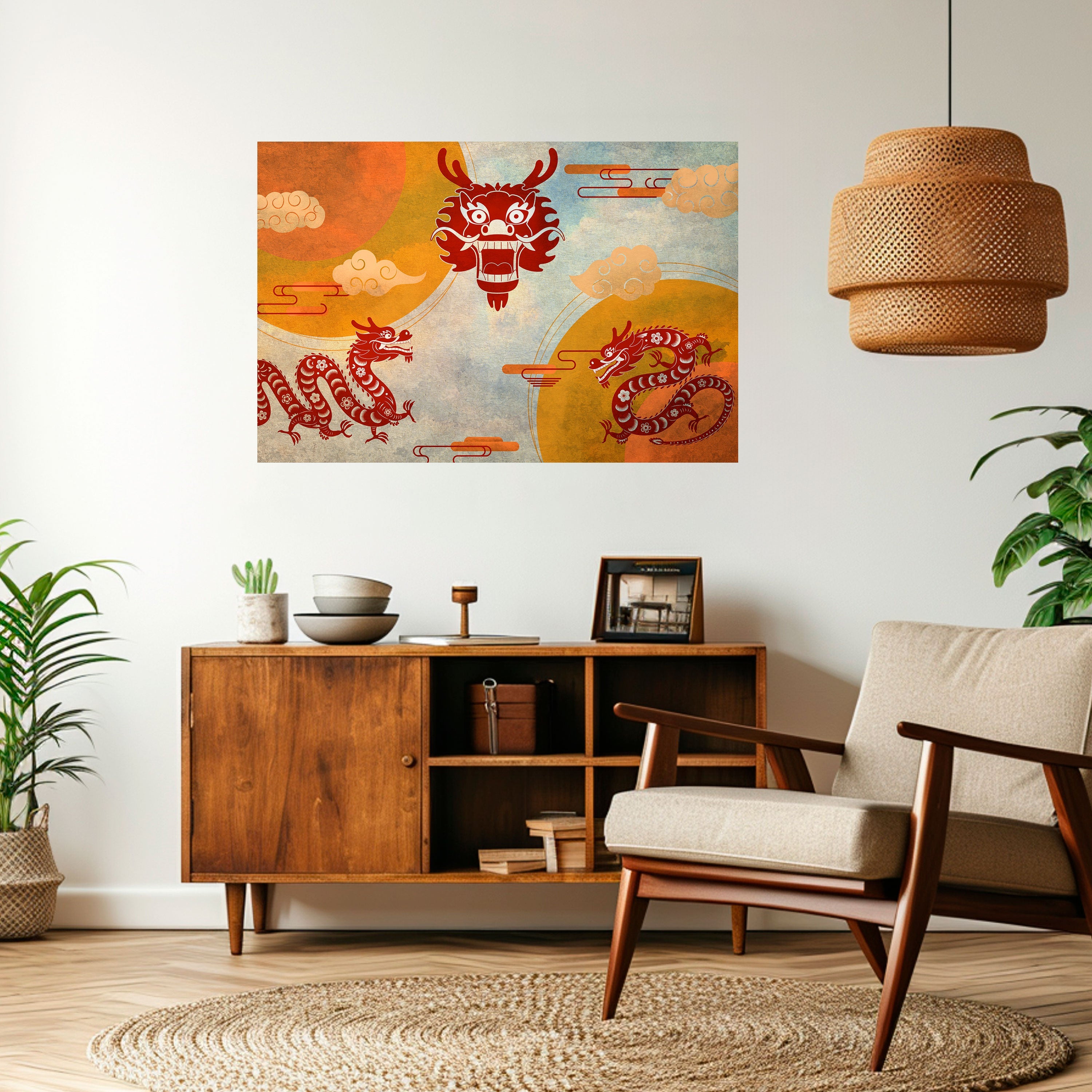 MYSTICAL DRAGON Poster Horizontal Autocolante