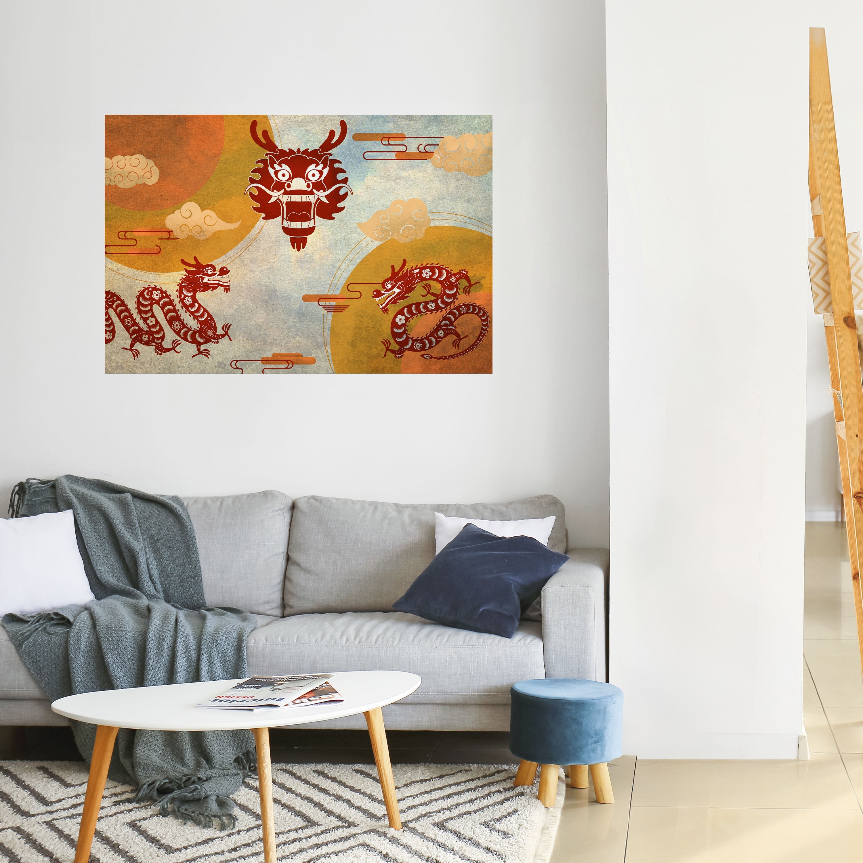 MYSTICAL DRAGON Poster Horizontal Autocolante