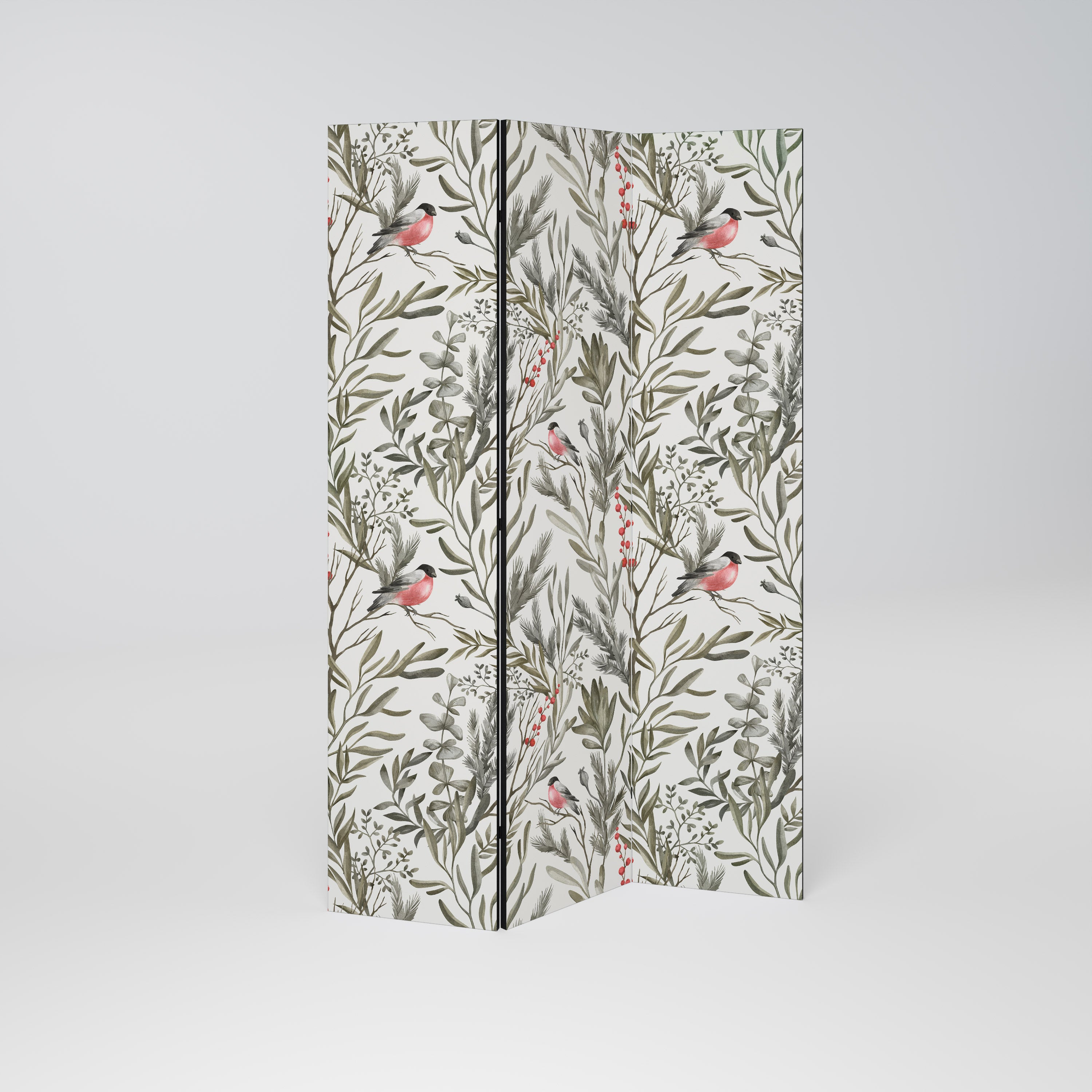 BULLFINCH SONG 3-Panel Room Divider
