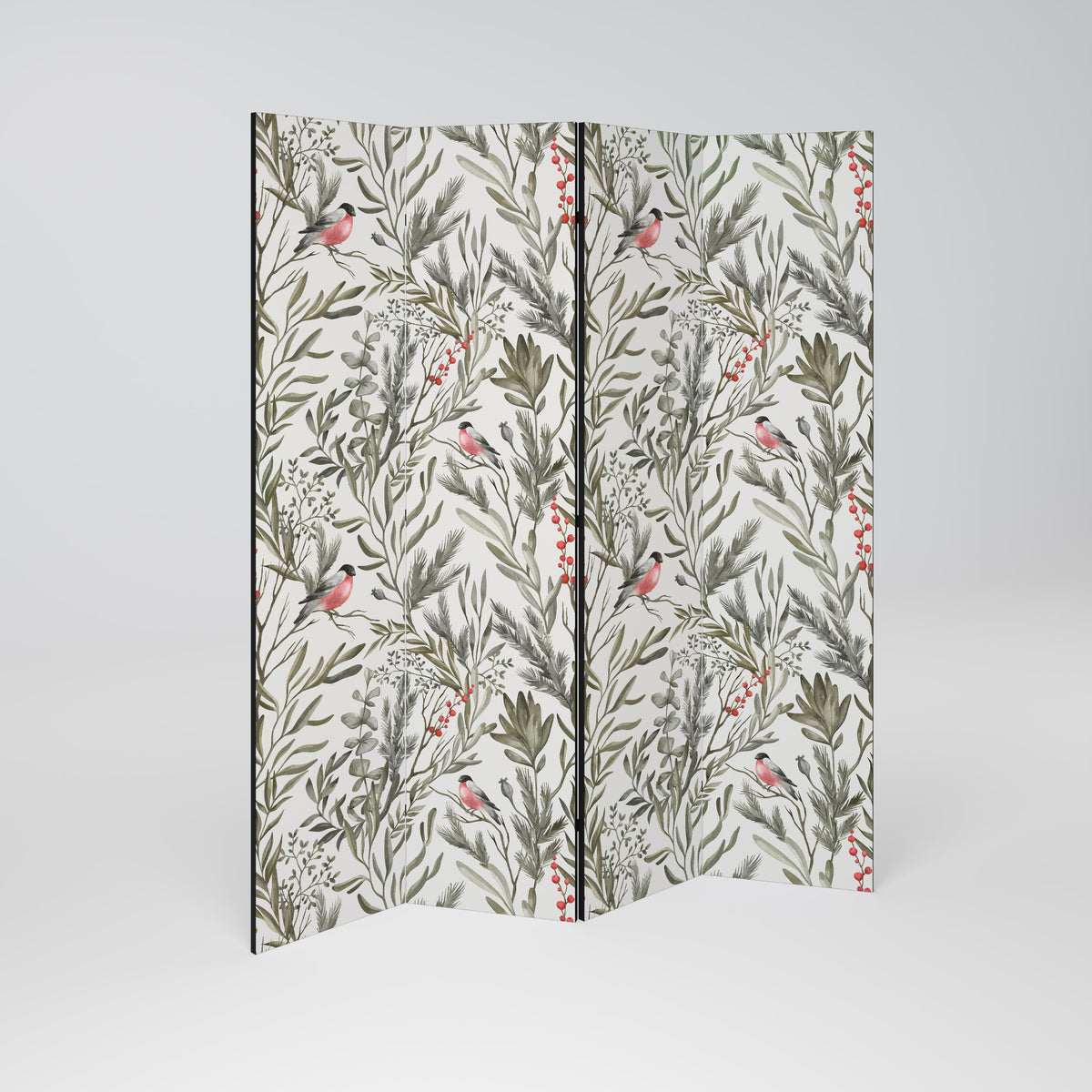 BULLFINCH SONG 4-Panel Room Divider