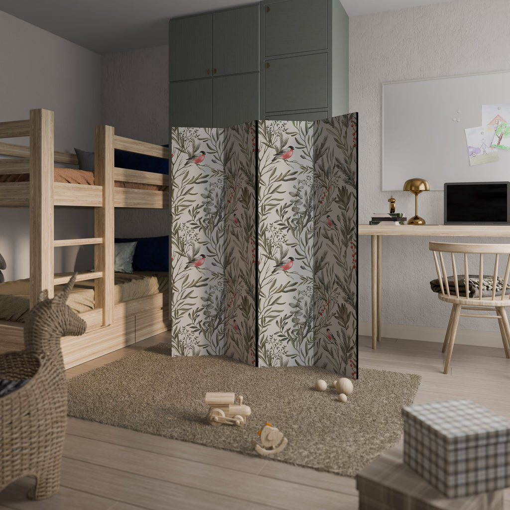 BULLFINCH SONG Biombo Decorativo de 4 Painéis