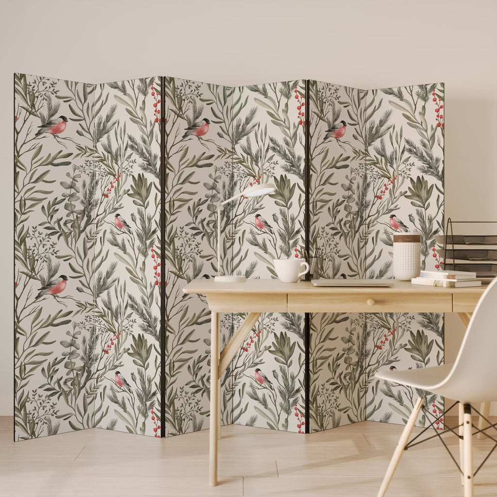 BULLFINCH SONG Decorative 6-Panel Room Divider