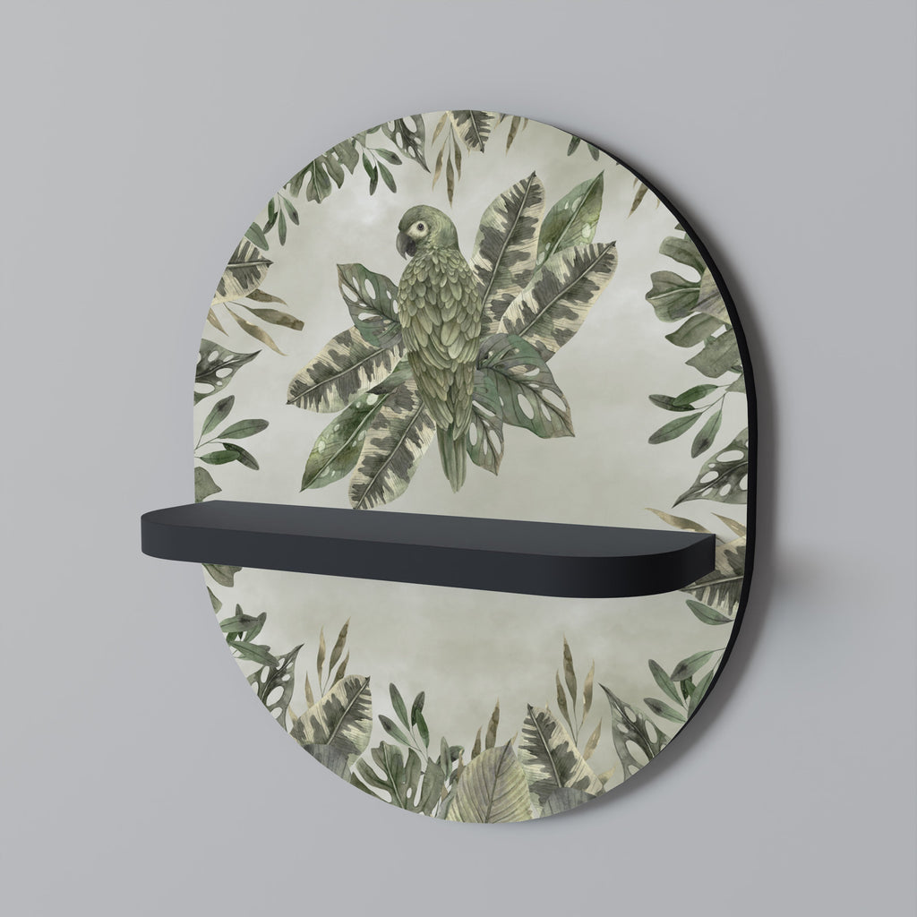 VERDANT ARINI Oval Art Shelf In Black Finish