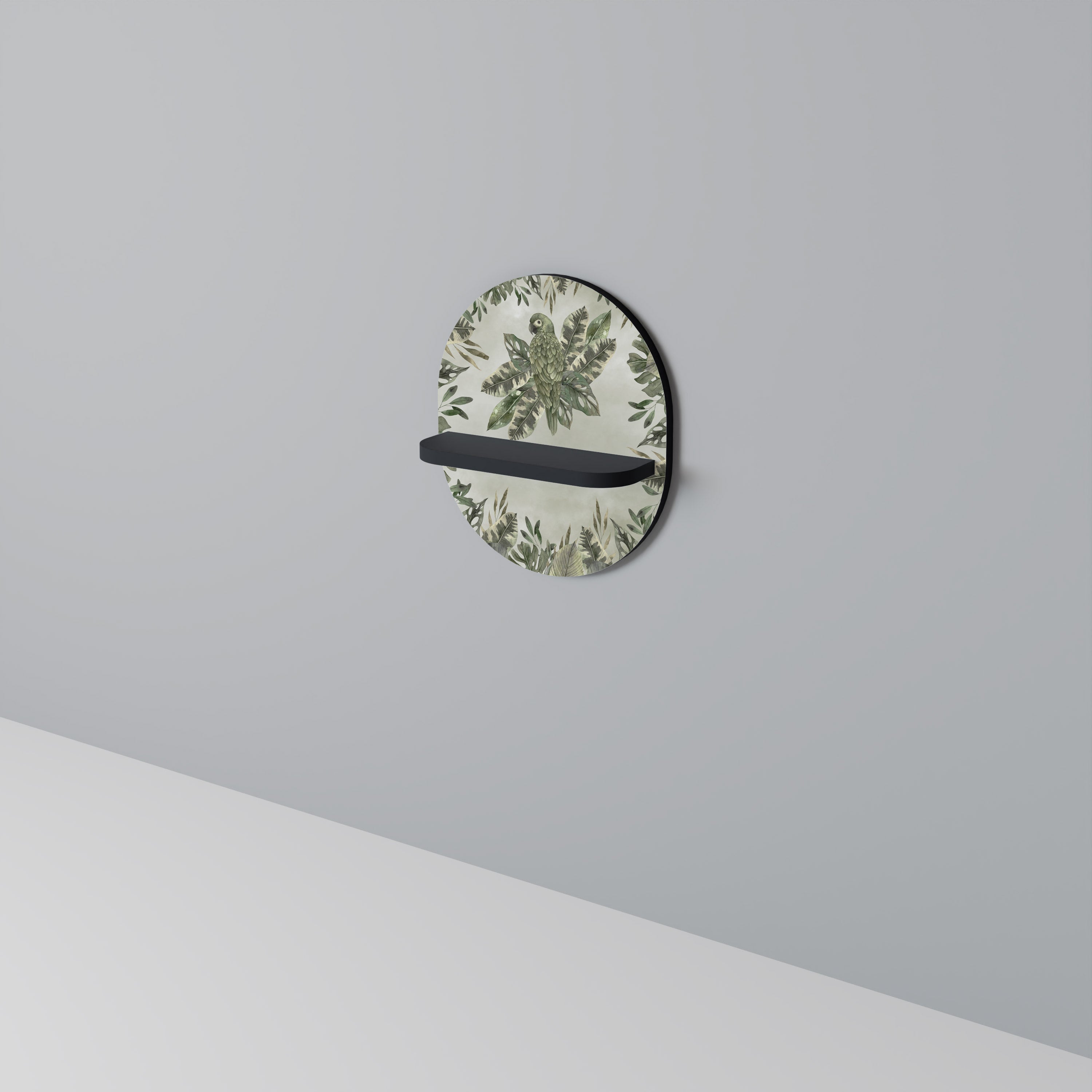 VERDANT ARINI Prateleira Oval Decorativa em Acabamento Preto