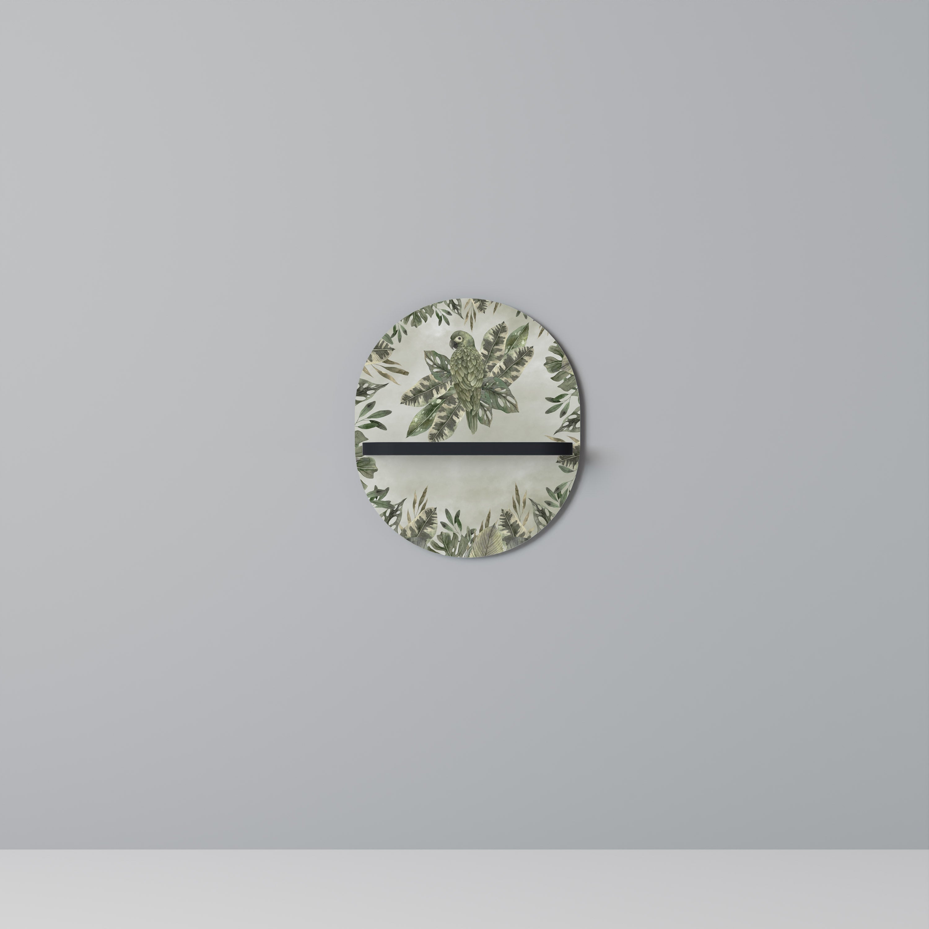 VERDANT ARINI Prateleira Oval Decorativa em Acabamento Preto