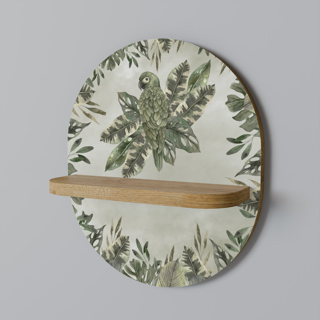 VERDANT ARINI Prateleira Oval Decorativa em Efeito Carvalho