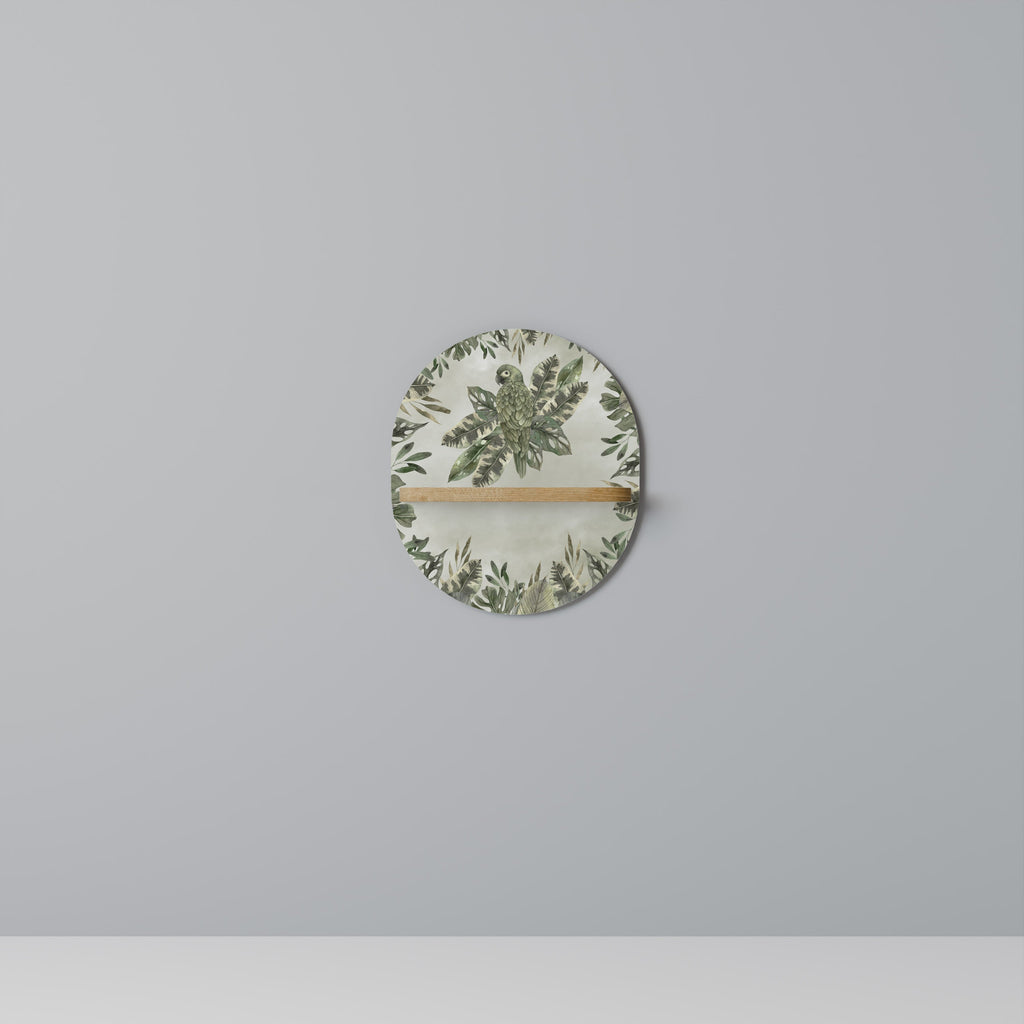 VERDANT ARINI Prateleira Oval Decorativa em Efeito Carvalho