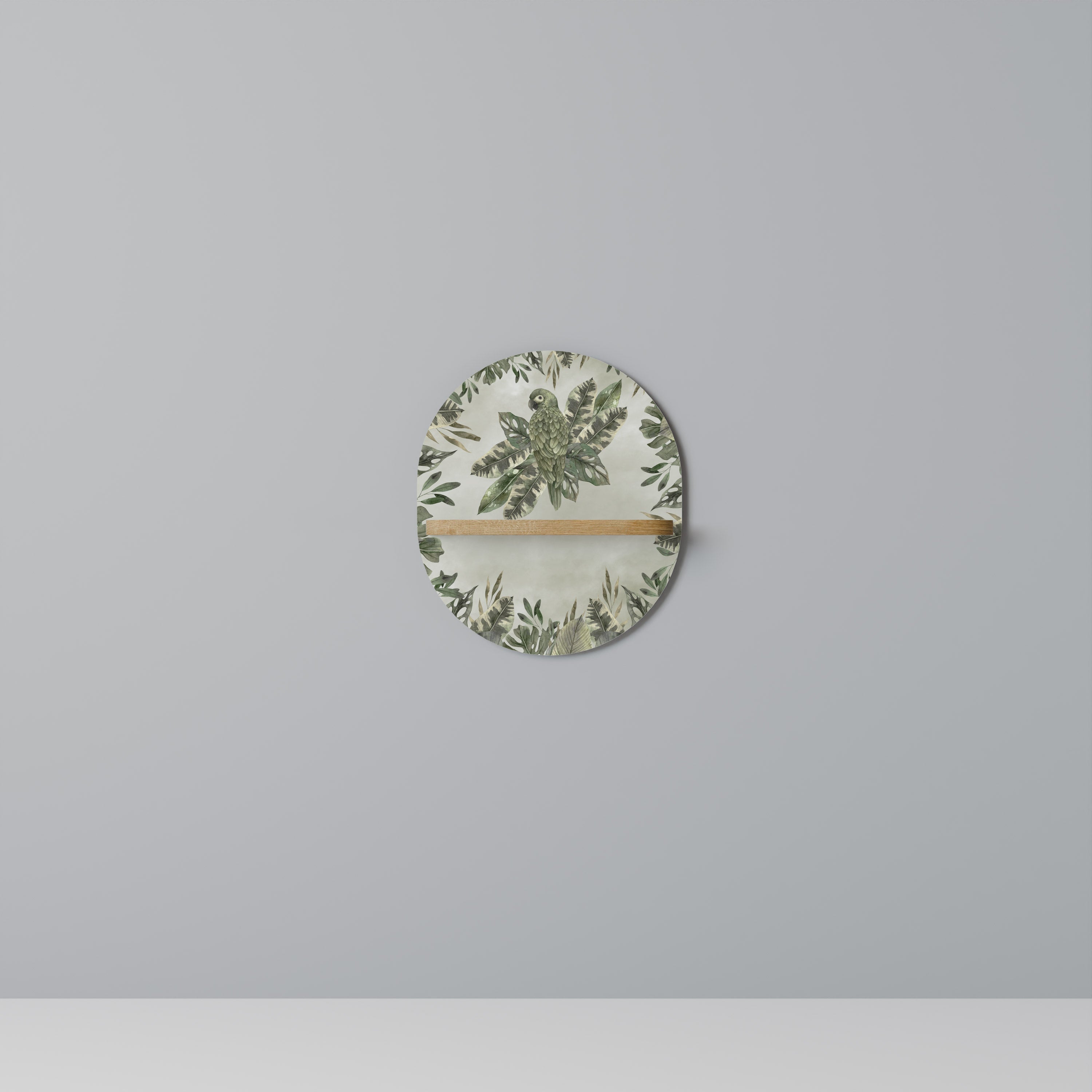 VERDANT ARINI Prateleira Oval Decorativa em Efeito Carvalho