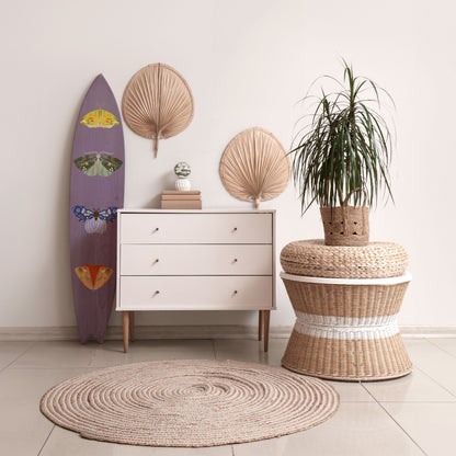 MOTH INTO THE FLAME Painel Decorativo Prancha de Surf