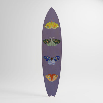 MOTH INTO THE FLAME Painel Decorativo Prancha de Surf