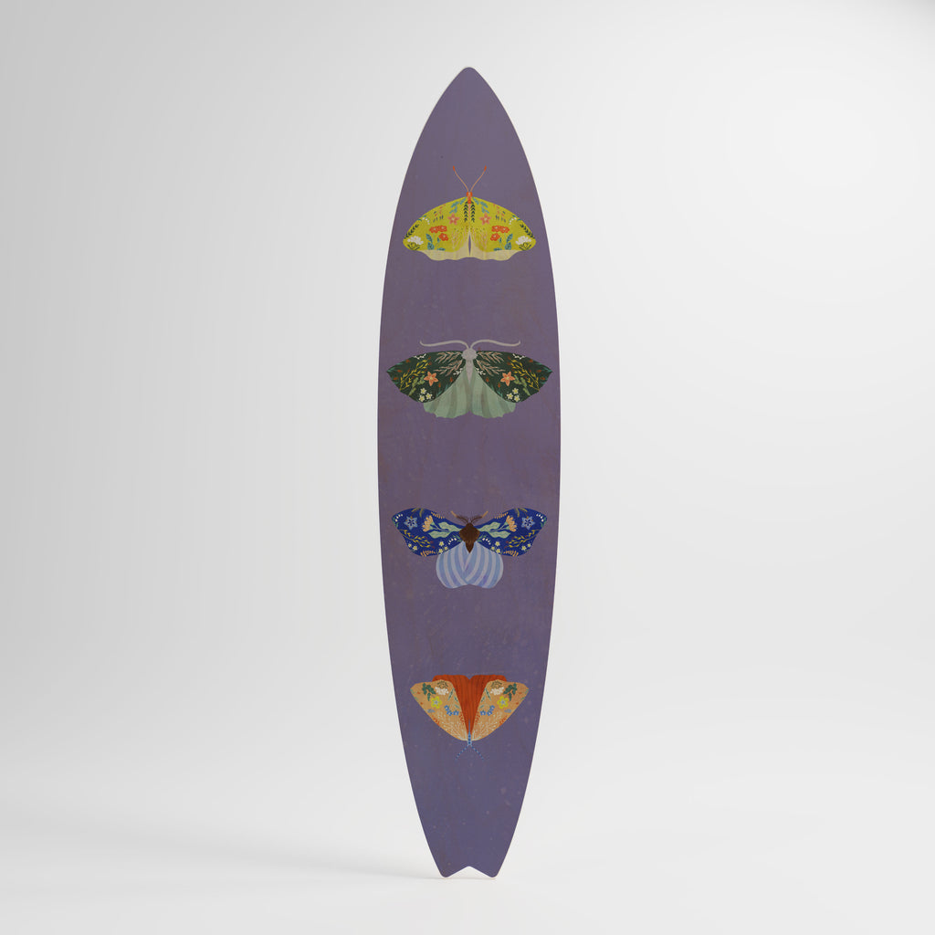 MOTH INTO THE FLAME Painel Decorativo Prancha de Surf