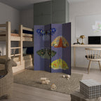 MOTH INTO THE FLAME Biombo Decorativo de 4 Painéis