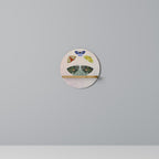MOTH INTO THE LIGHT Prateleira Redonda Decorativa em Efeito Carvalho