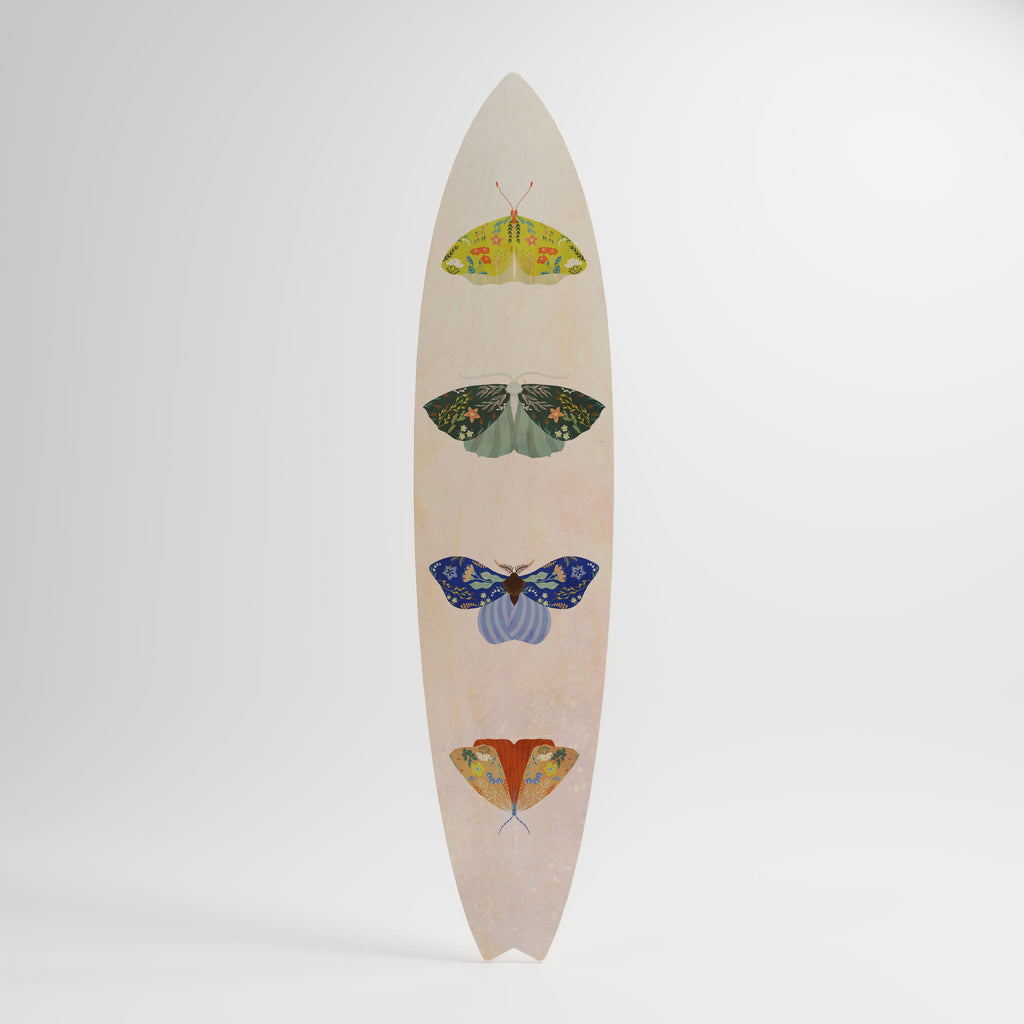 MOTH INTO THE LIGHT Decorative Plywood Surfboard