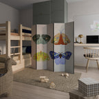 MOTH INTO THE LIGHT Biombo Decorativo de 5 Painéis