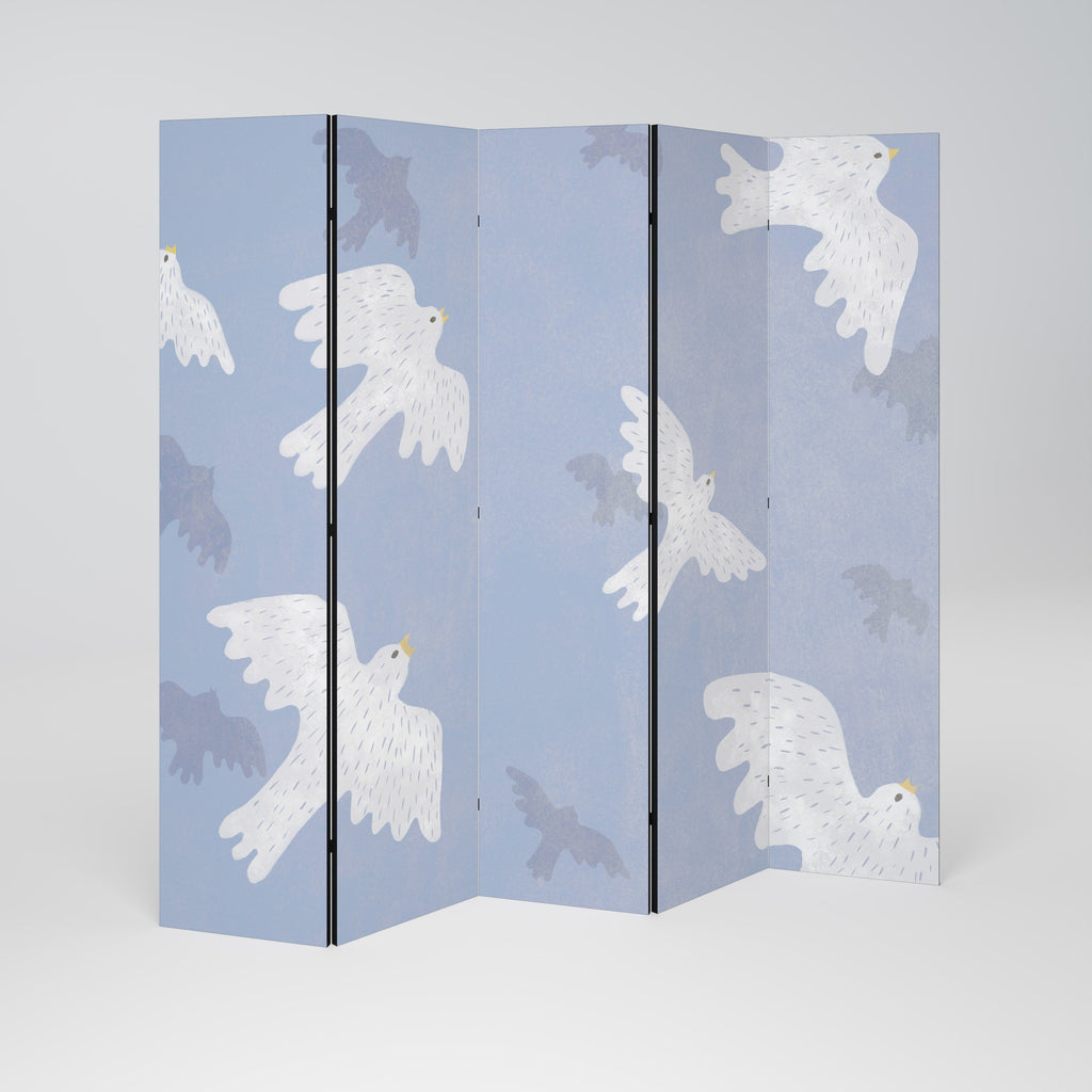 SLOWLY FLOAT Biombo Decorativo de 5 Painéis