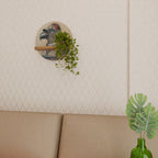 FEATHERED FASHIONISTA Prateleira Redonda Decorativa em Efeito Carvalho