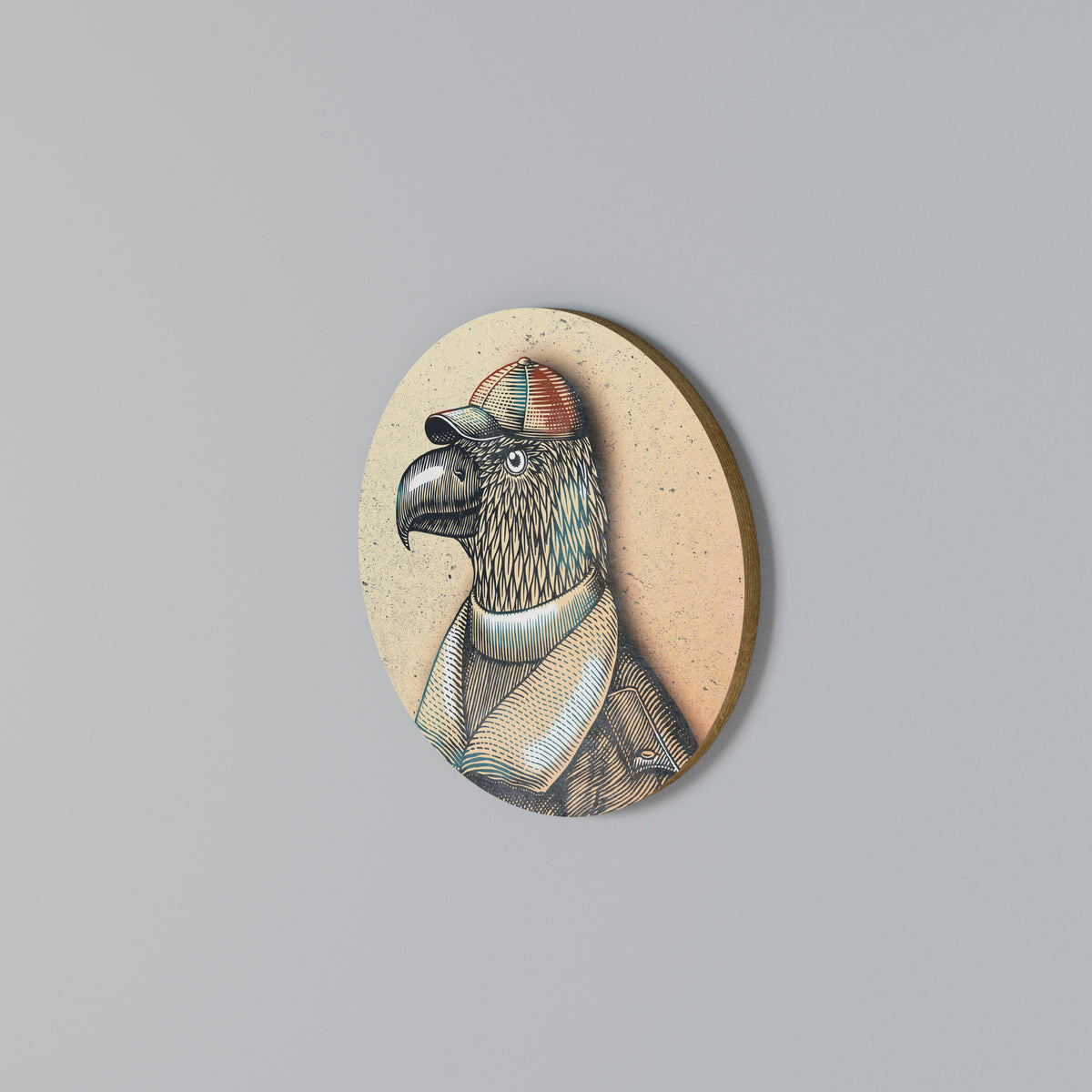 FEATHERED FASHIONISTA Arte de Parede Redonda