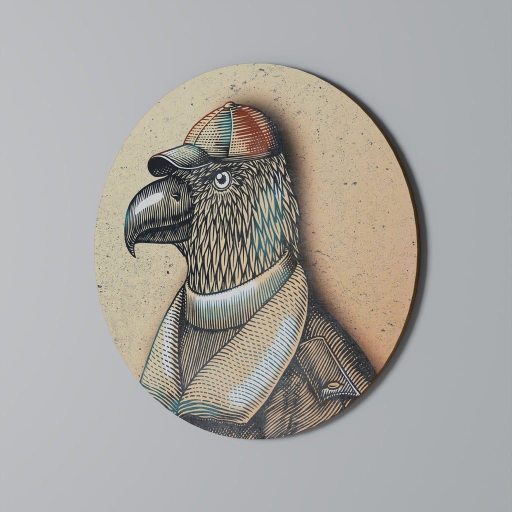 FEATHERED FASHIONISTA Quadro Redondo Decorativo