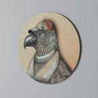 FEATHERED FASHIONISTA Quadro Redondo Decorativo