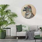 FEATHERED FASHIONISTA Quadro Redondo Decorativo