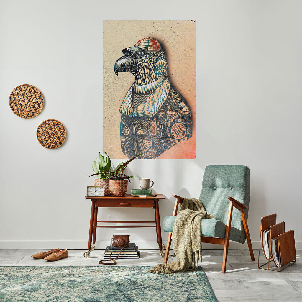 FEATHERED FASHIONISTA Poster Vertical Autocolante