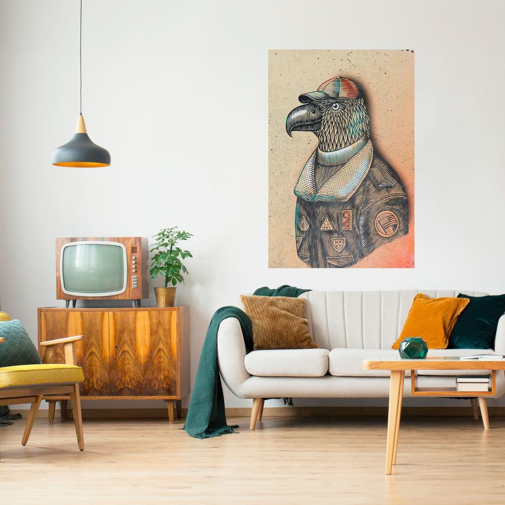 FEATHERED FASHIONISTA Poster Vertical Autocolante