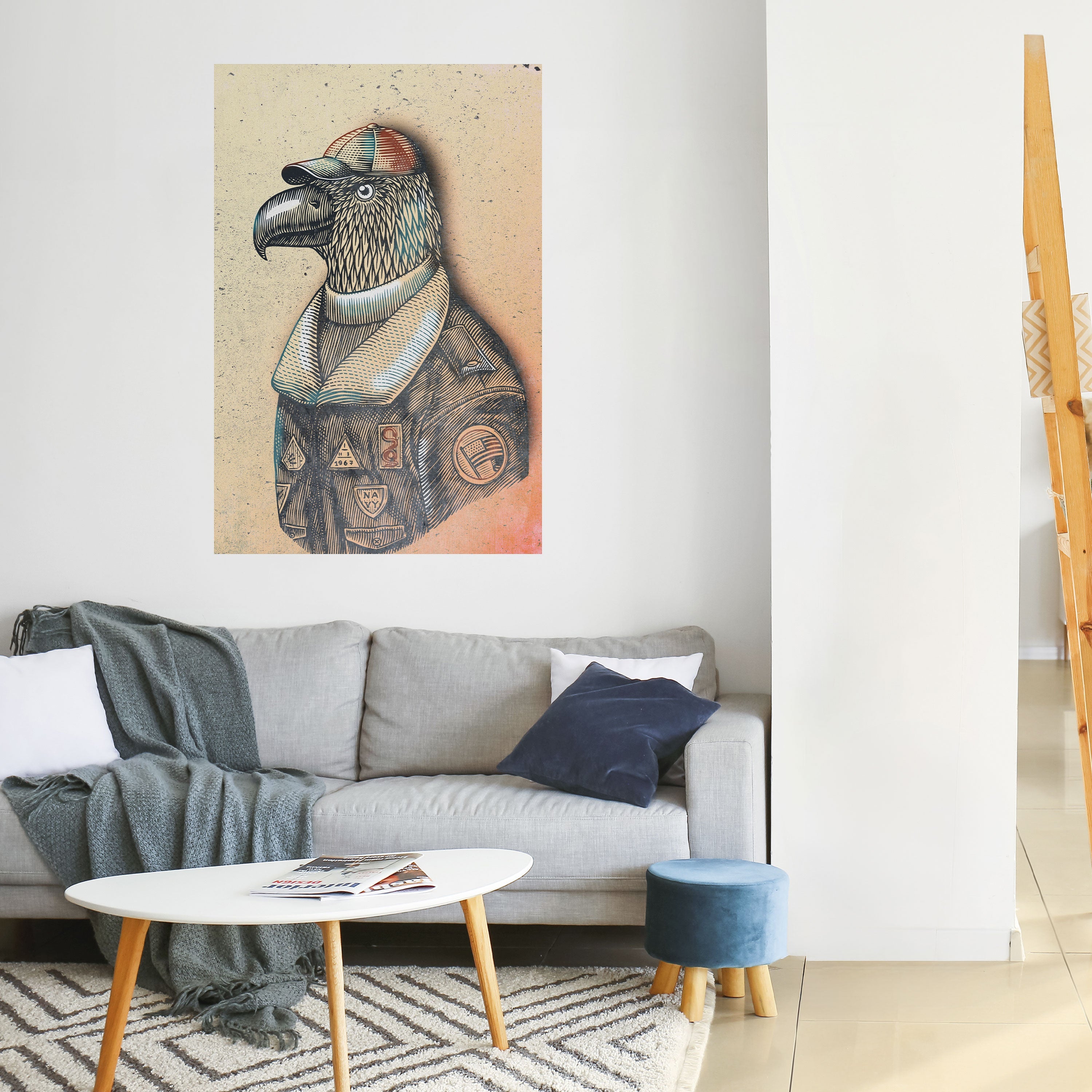 FEATHERED FASHIONISTA Poster Vertical Autocolante