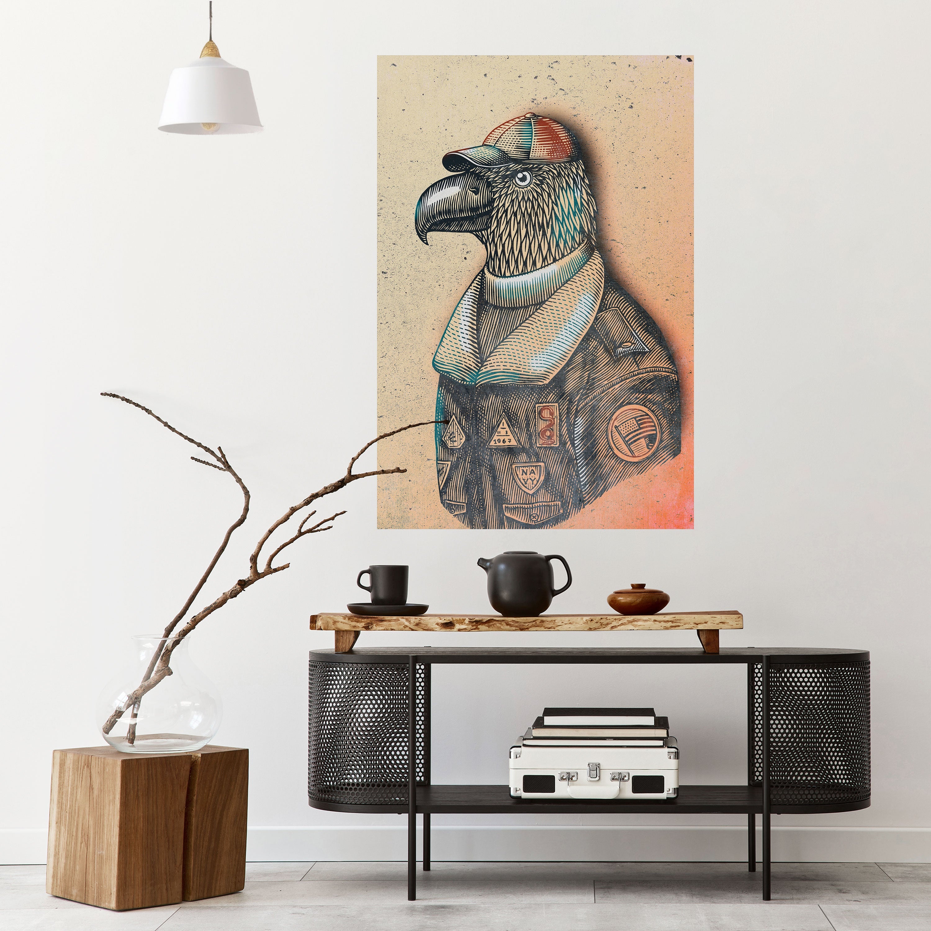 FEATHERED FASHIONISTA Poster Vertical Autocolante