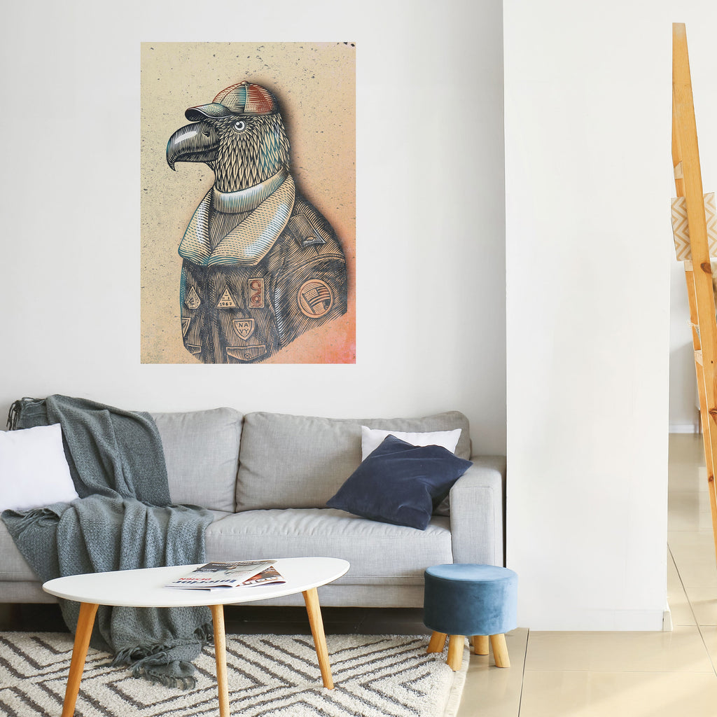 FEATHERED FASHIONISTA Poster Vertical Autocolante