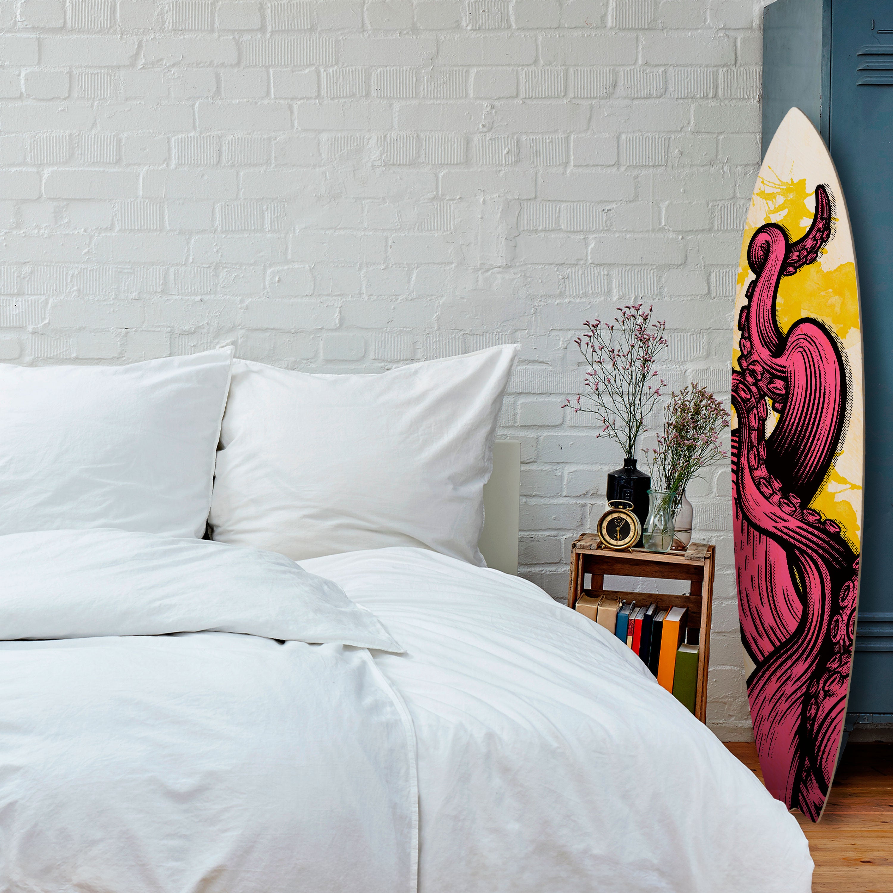 TENTACKLES DANCE Prancha de surf decorativa em contraplacado