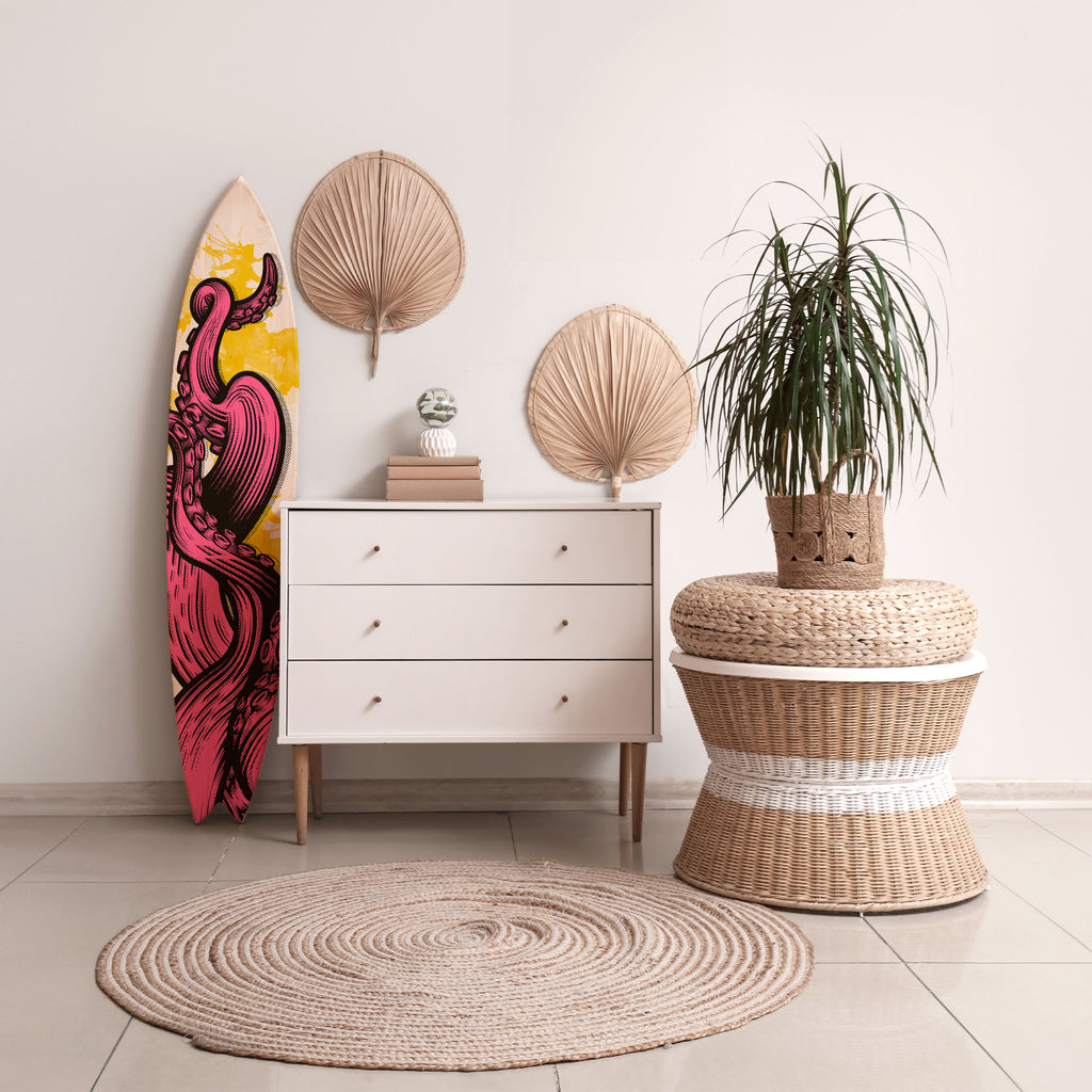 TENTACKLES DANCE Prancha de surf decorativa em contraplacado