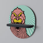 GODZILLA WELCOME Oval Art Shelf In Black Finish